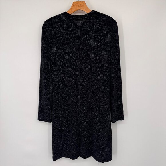 Alex Evenings Black Metallic sparkle  Long  Jacket Size 10  Womens Formal Wear - Picture 4 of 8